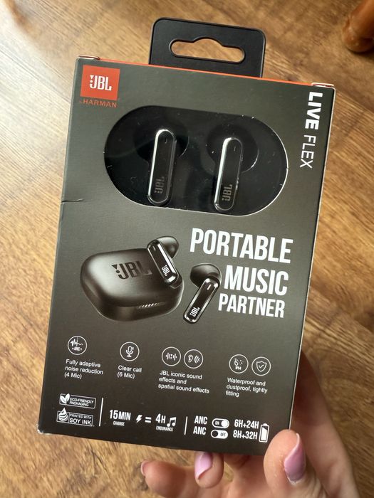 JBL Live Flex - Блутут слушалки  - черни (Bluetooth headphones)