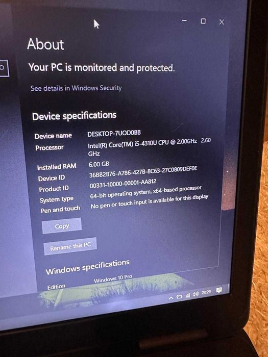 Laptop Dell I5 4310u 6GB ram SSD 256 GB 15 inch Ecranul