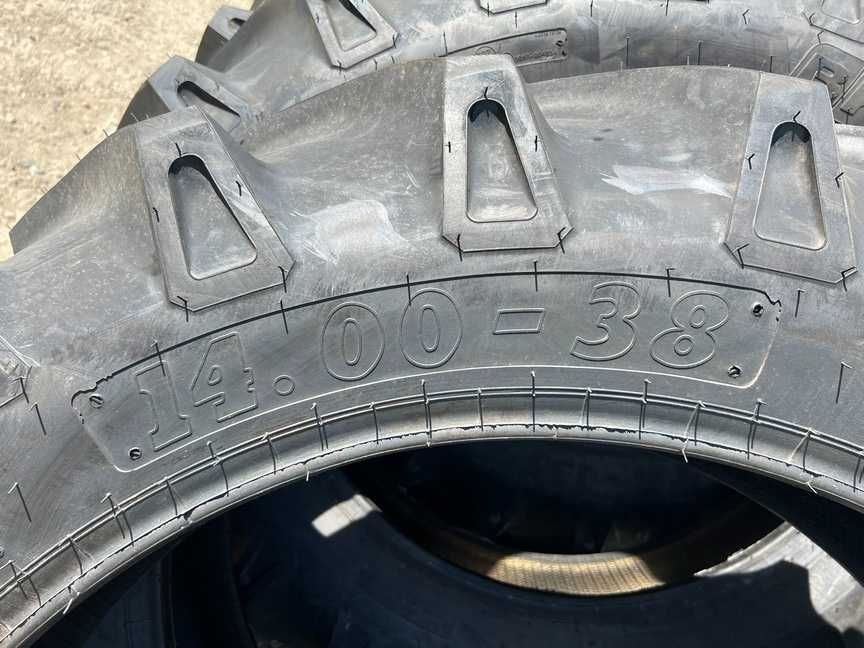 Anvelope noi 14.00-38 cu 8 pliuri marca BKT pt tractor romanesc U650