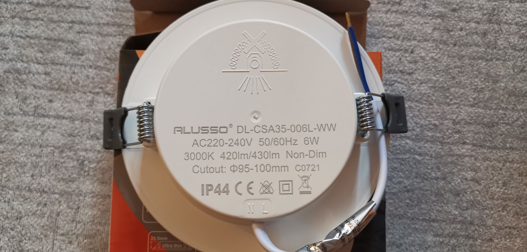 LED луни 6 бр ALUSSO FASLUM ECO Ф118мм, 6W, 3000K, 430lm