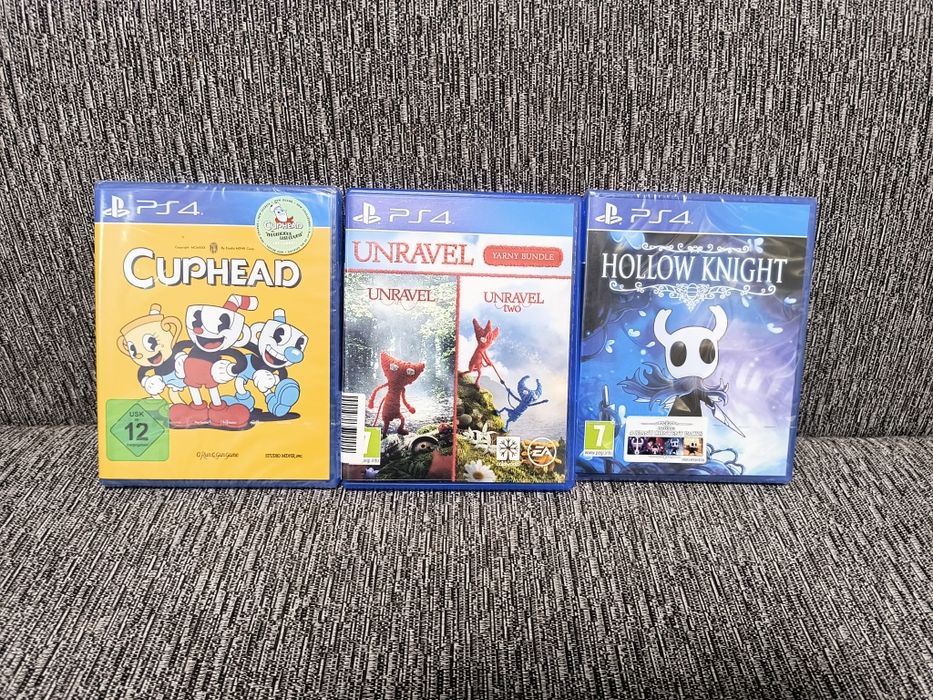 Unravel Yarny, Hollow Knight , Cuphead PS4 Playstation 4