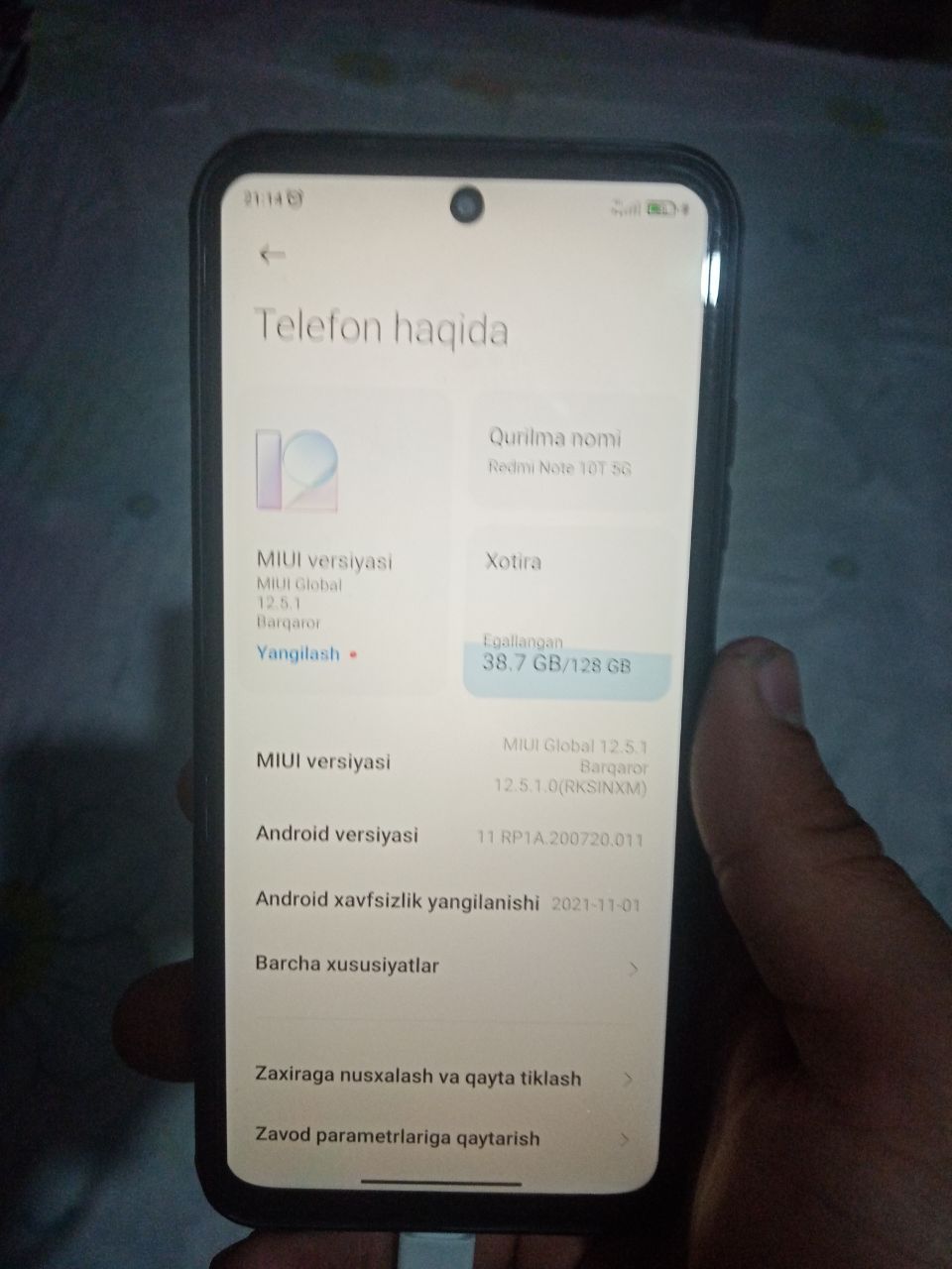 Redmi note 10 T 5 G sotiladi