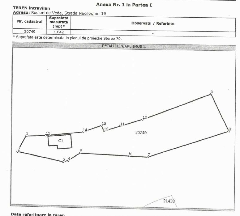 Teren 1042mp, Str. Nucilor, 19, Rosiori de Vede