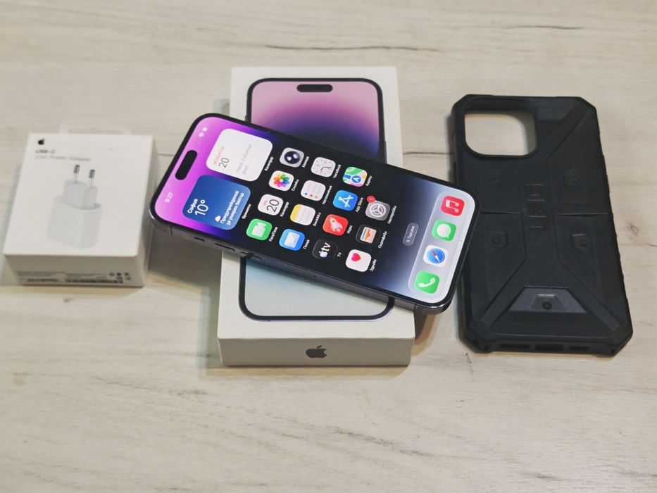 Бартер Отличен iPhone 14 Pro Max 128 GB Deep Purple