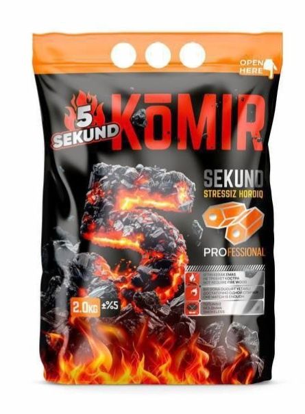 5 Sekund Bitta gugurt bilan yonadigan Briket Kumir