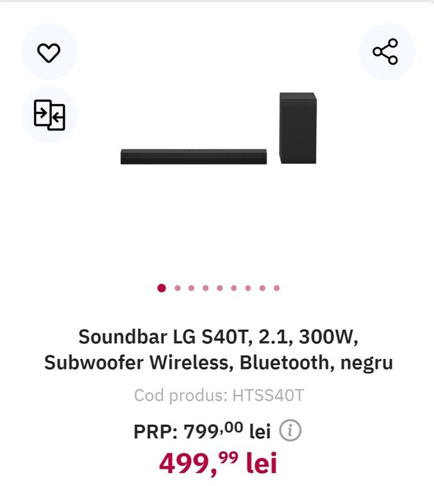 Soundbar Lg nou în garanție