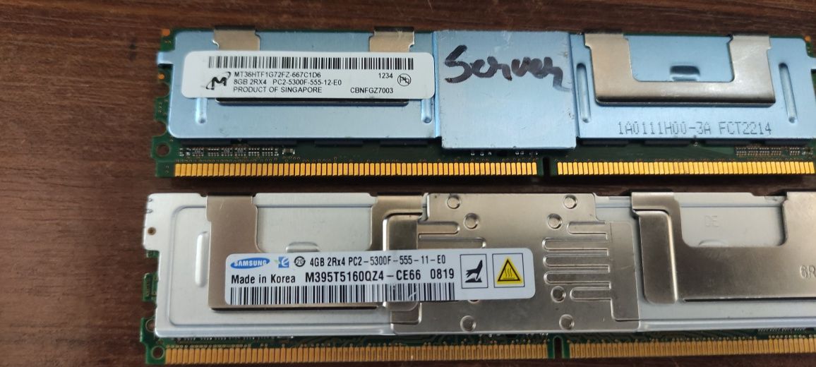 Memorii ram Server 12Gb DDR2 PC2 5300F (8gb + 4gb)