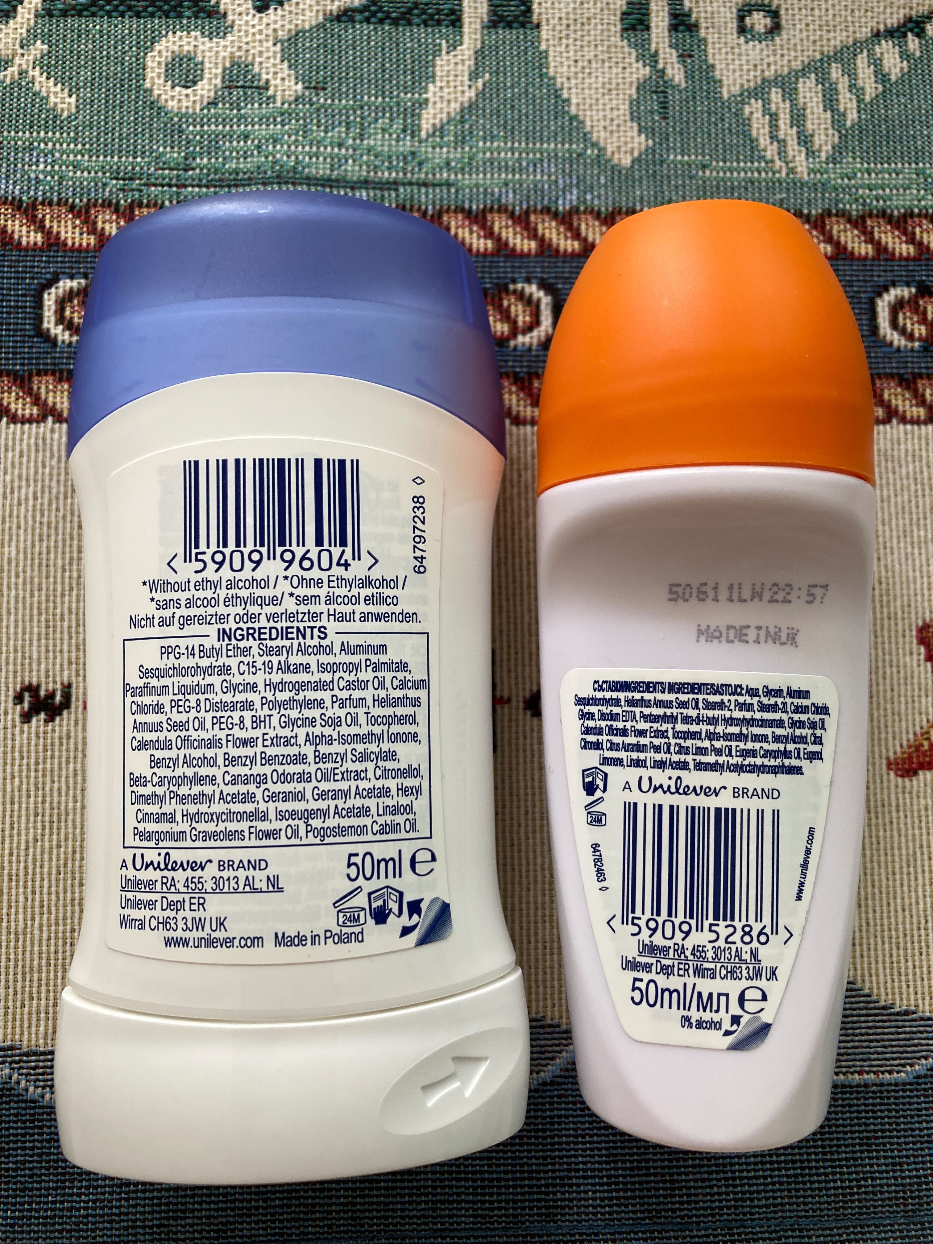 Дезодоранти ролка и стик на L’Oréal и Dove