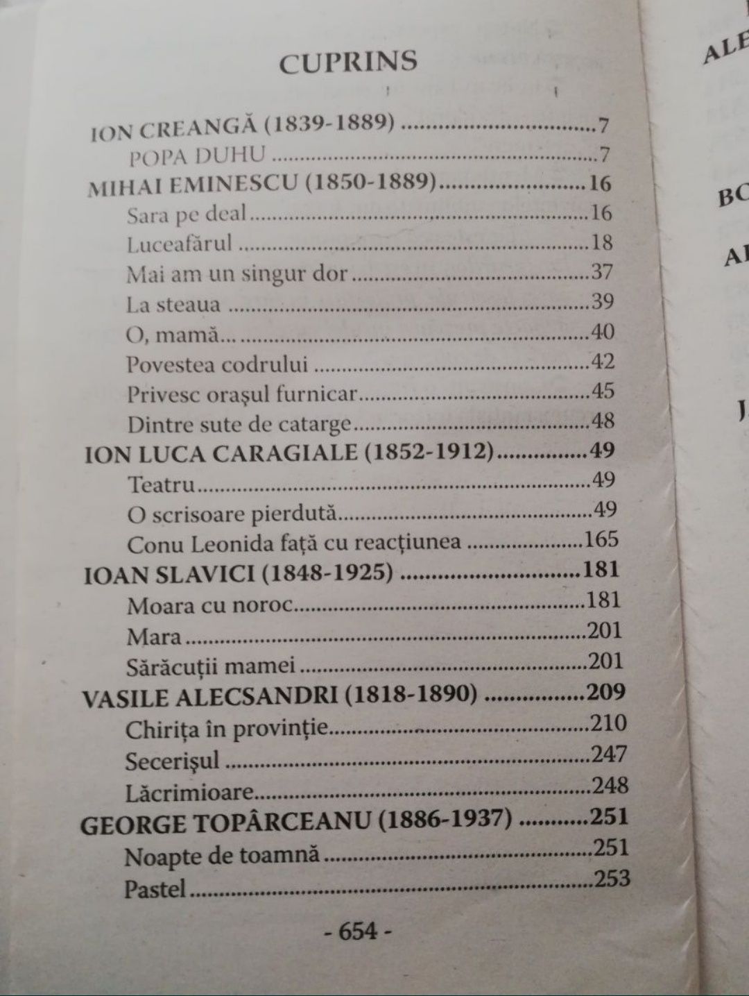 Lecturile copilăriei - clasa a VIII-a, antologie școlară complexă