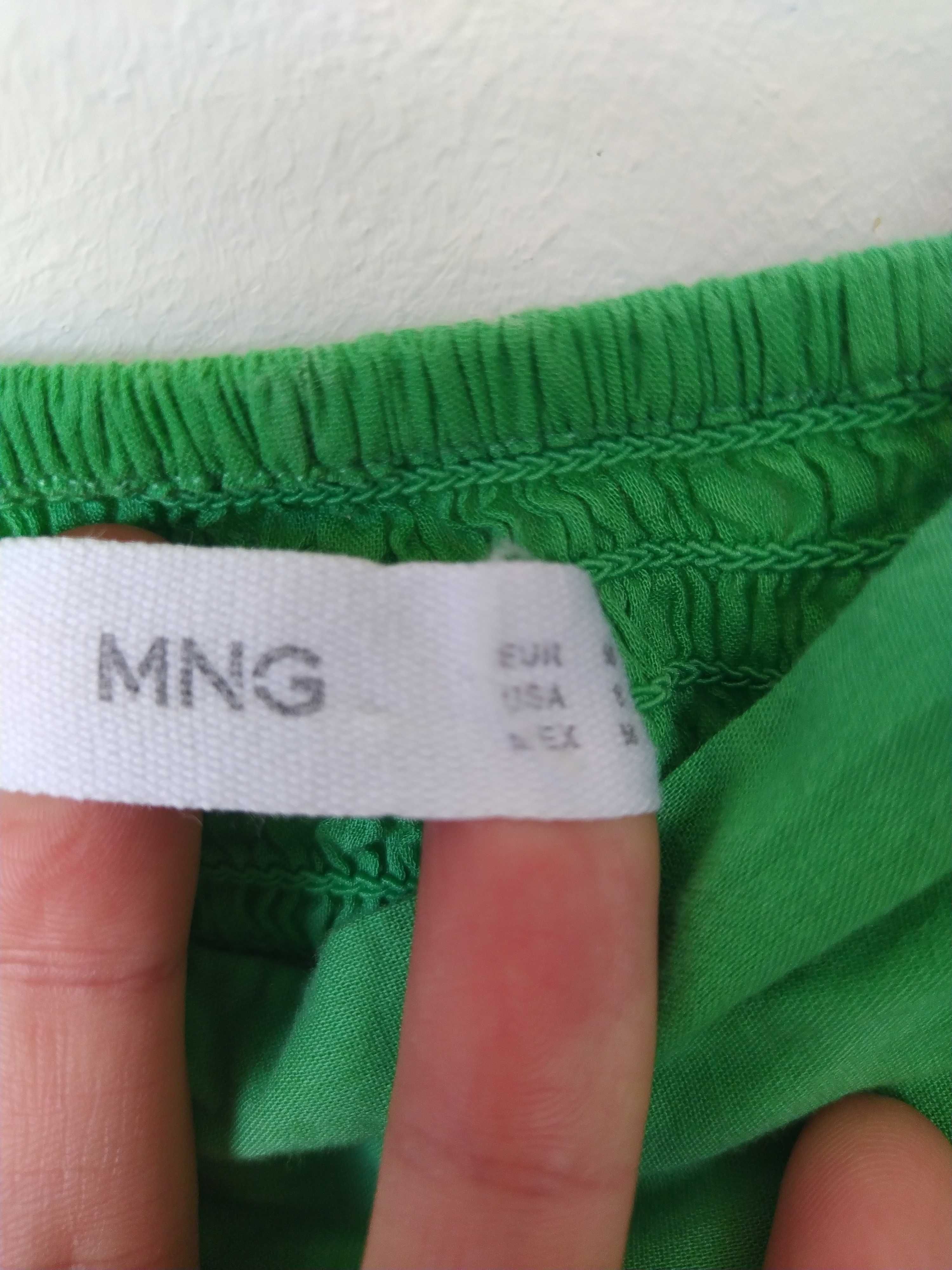 Зелена дълга maxi лятна рокля Mango Манго M