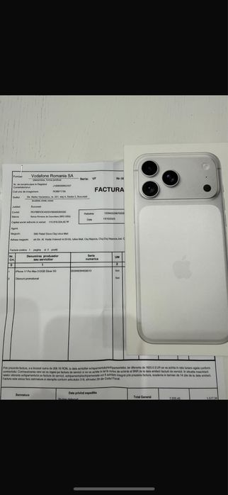 Iphone 17 pro max 512 gb sigilat