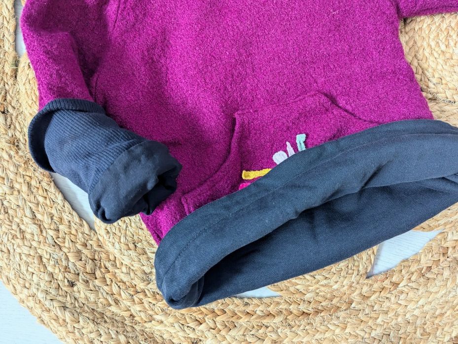 Hanorac / jacheta lana fiarta, dublat cu lana groasa, 3-4 ani