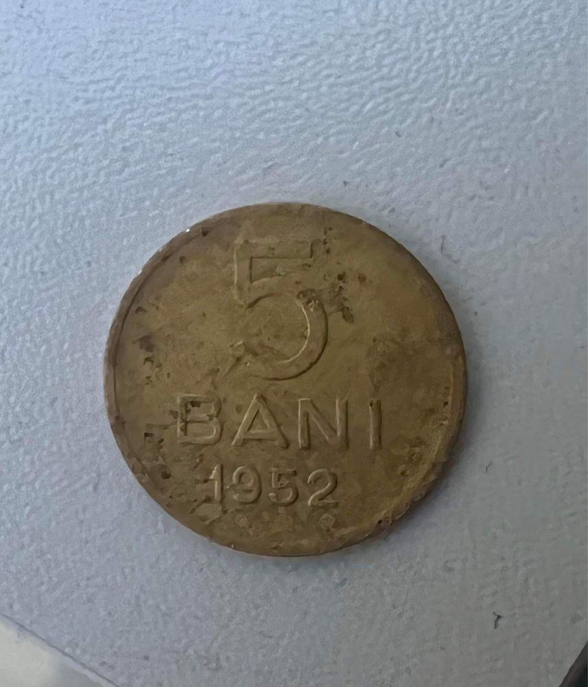 vand moneda 5 bani 1952