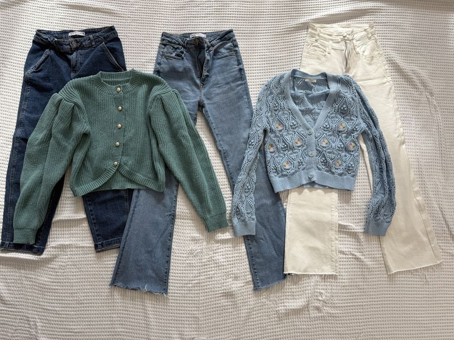 Zara Къси Дънки , пола панталон  , лятна дълга пола  , екип