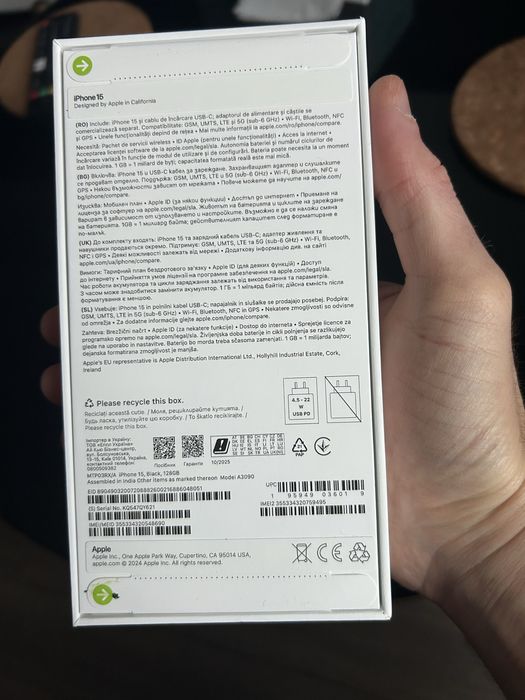 Iphone 15 128gb, produs sigilat!