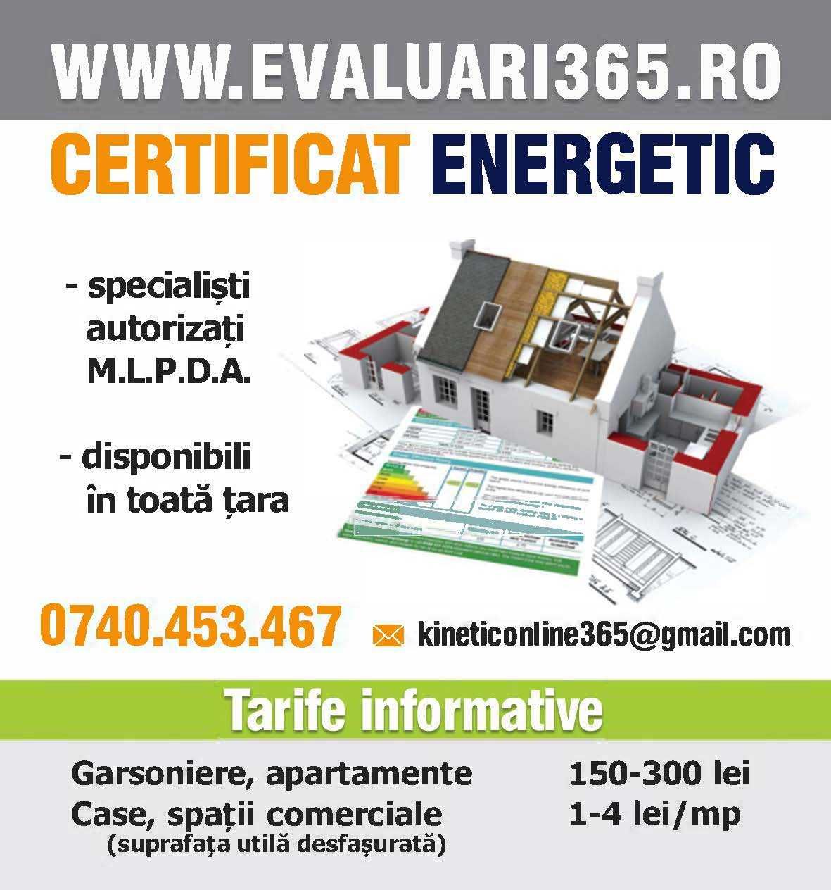 Certificat Energetic, 150 lei, Studiu nZEB, SAER, Calcul G, Bucuresti