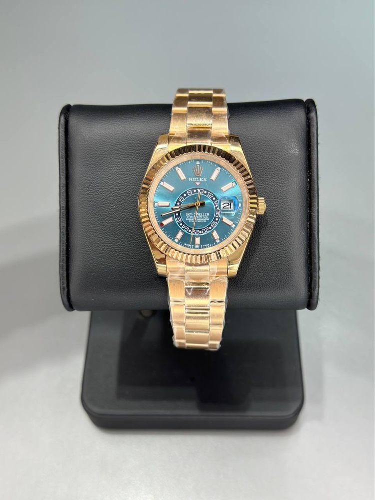 Rolex Sky - Dweller Rose Gold Blue Green Dial Oyster