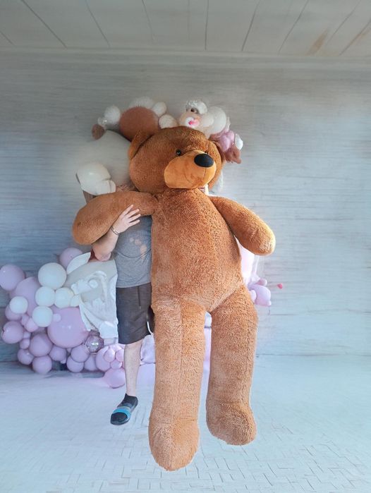 Urs pluș maro  înălțime 2 m