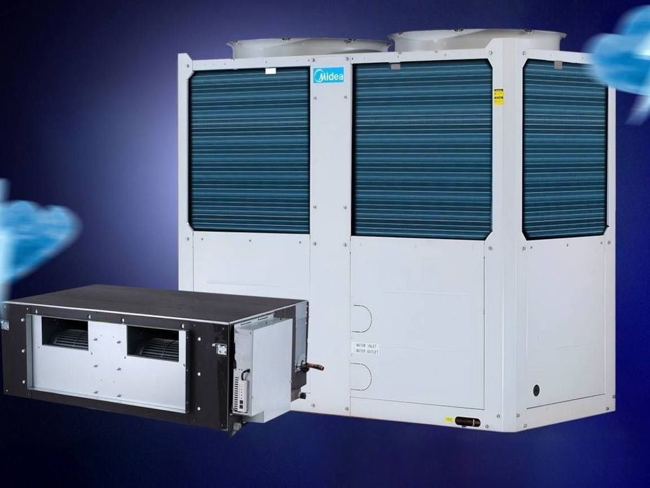 Midea chiller sovitish va isitish tizimi uchun binolar