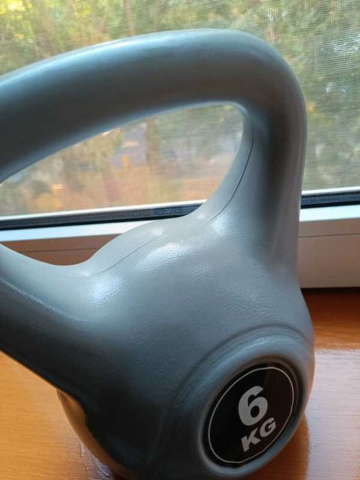 1 Greutate Kettlebell pentru Gimnastica Gri 6 kg