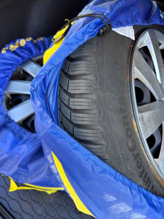 Cauciucuri iarna DOT 2024 Continental 215 60 R16 + jante 5x112