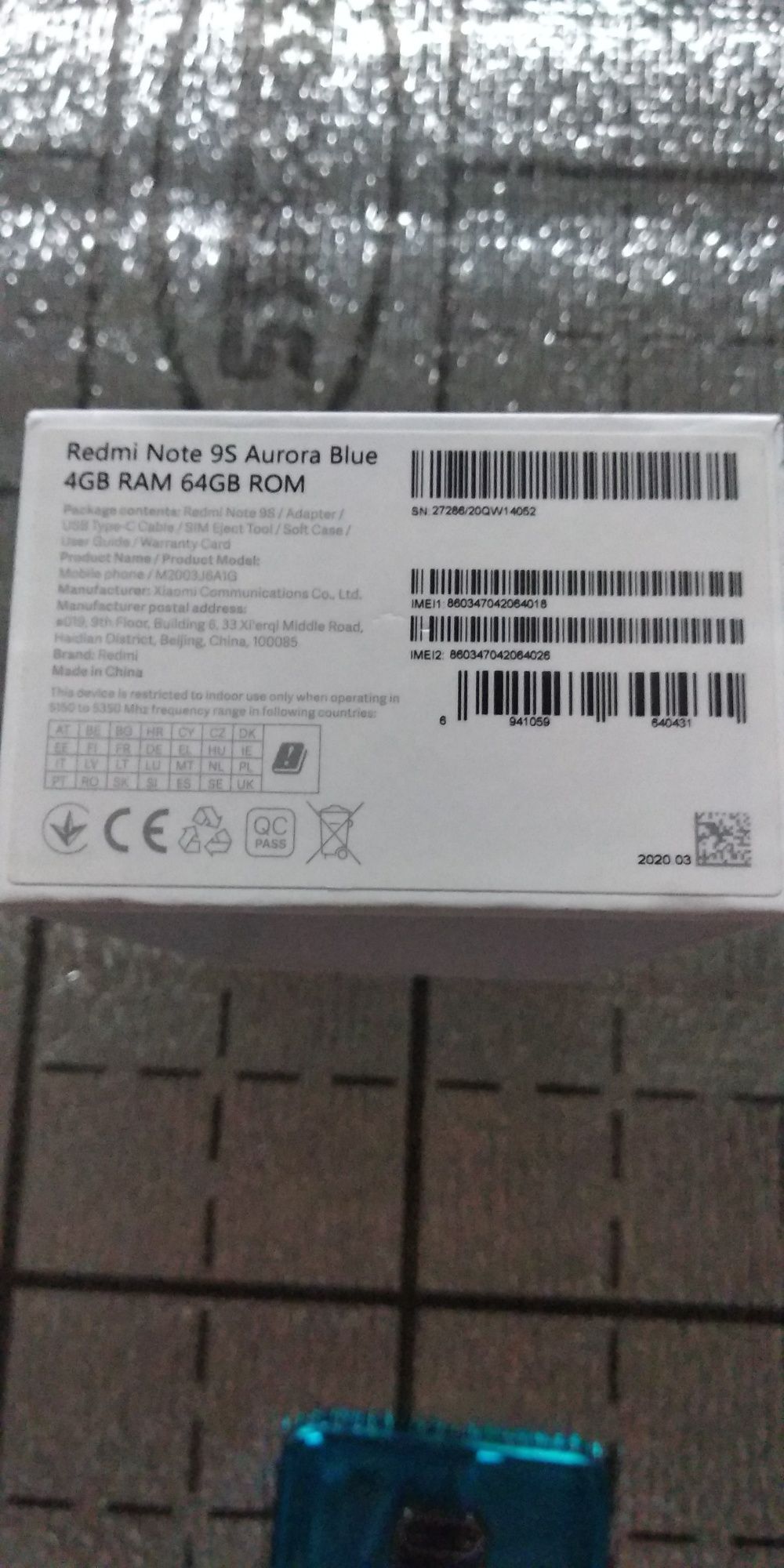 Redmi note 9S 4/64