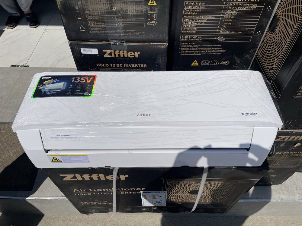 Кондиционер Ziffler 12” DC Inverter, A++, 3 года гарантия