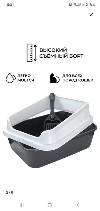 Лоток для кошек с бортиками