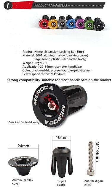 Dopuri aluminiu ghidon capete end bar bicicleta trotineta mtb cursiera