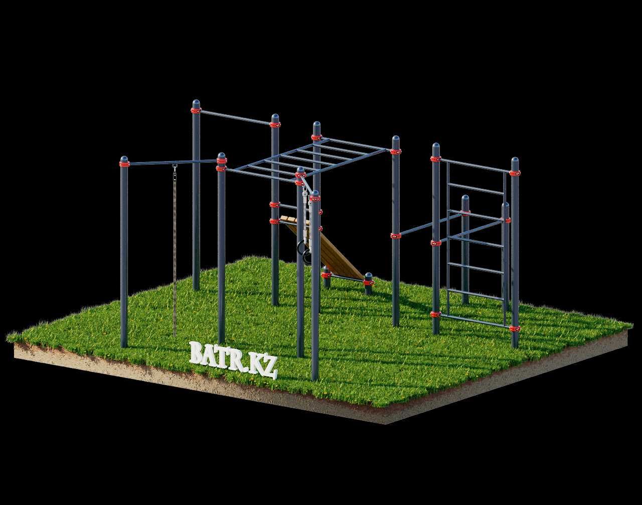 Воркаут BS-74 от завода BATR.KZ! Турник, Шведская стенка, Тренажеры!