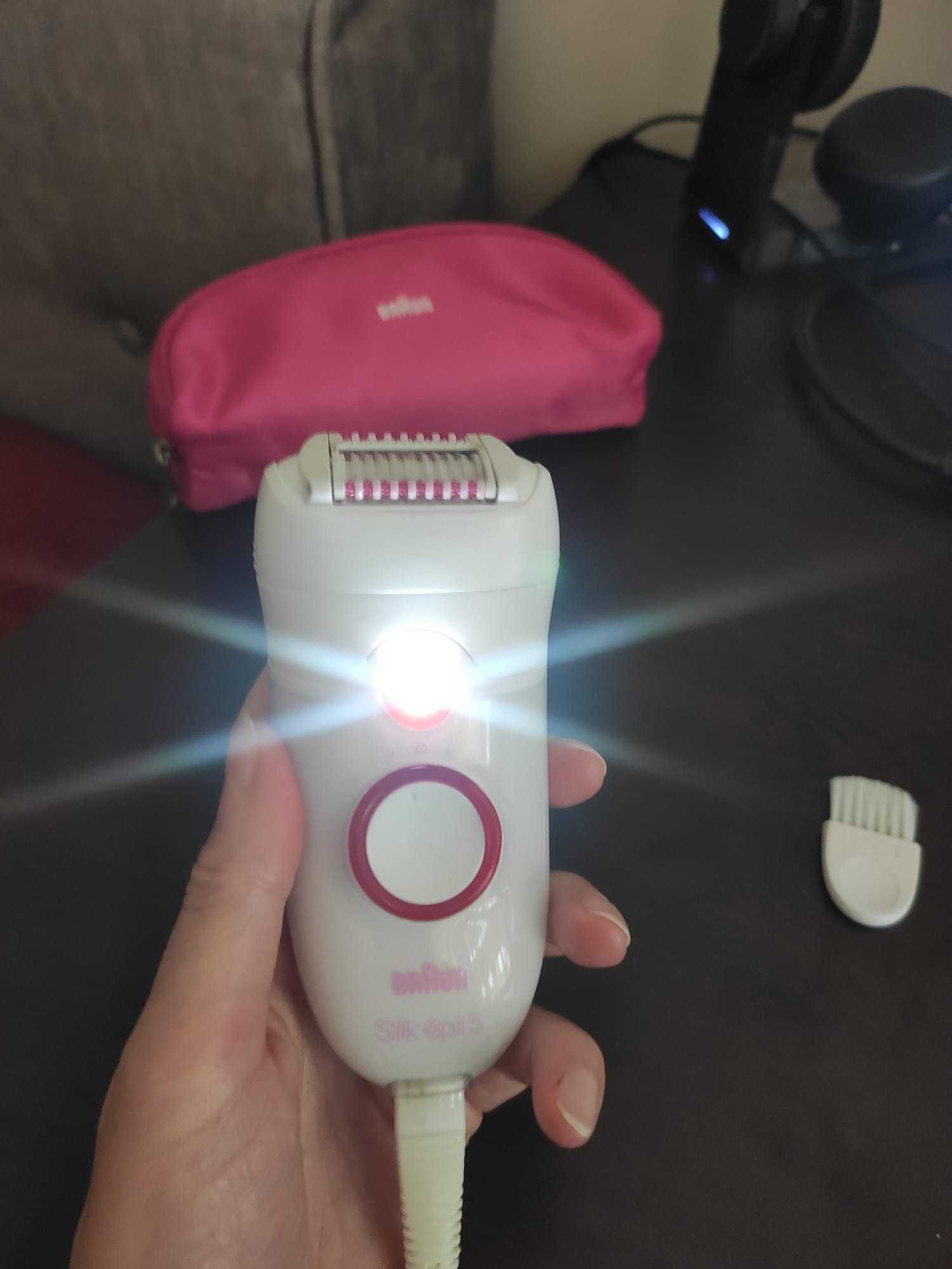 Епилатор Braun Silk-epil 5, 40пинсети, 2степени,масажна глава, миещ се