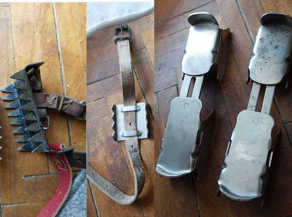 Patine duble incepatori copii reglabile/Crampoane catarat/pomi/zapada
