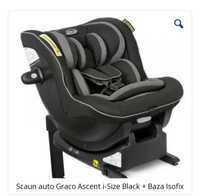 Scaun auto Graco Ascent i-Size exclusiv Rear-Facing Black + Baza Isofi