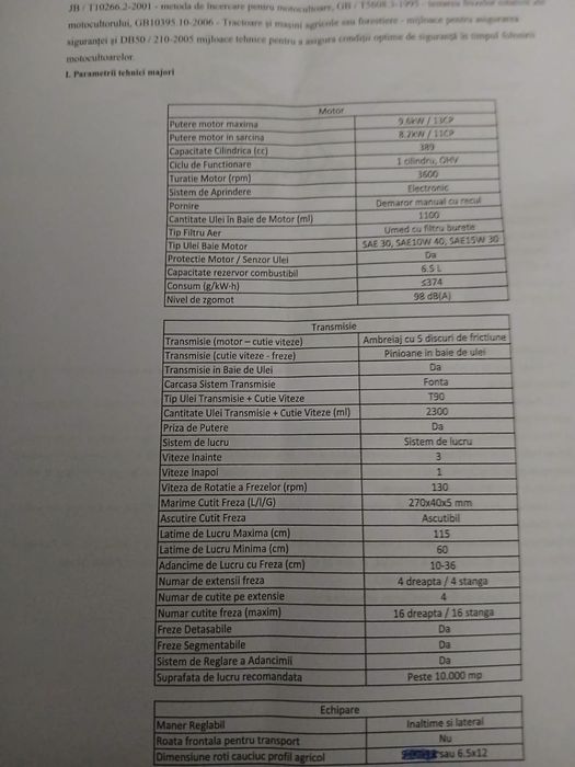 Motocultor Loncin, 13 cp, 390 cmc + Accesorii