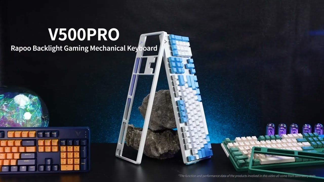 Rapoo v500Pro White/Cerulean механическая клавиатура в отлч состоянии