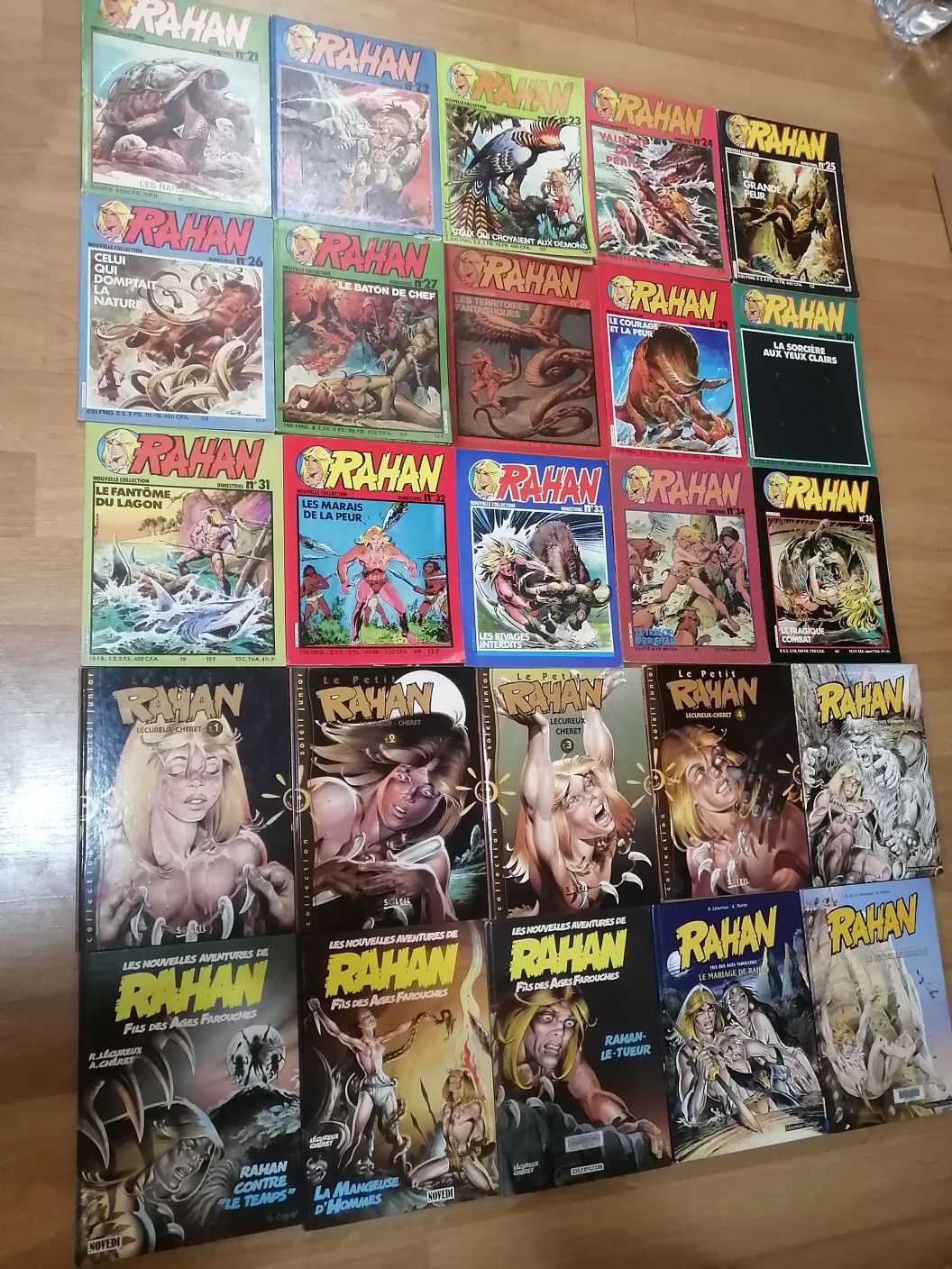 Lot Rahan Nouvelle Colection nr 1-36, plus 9 albume, pret 2500 lei.