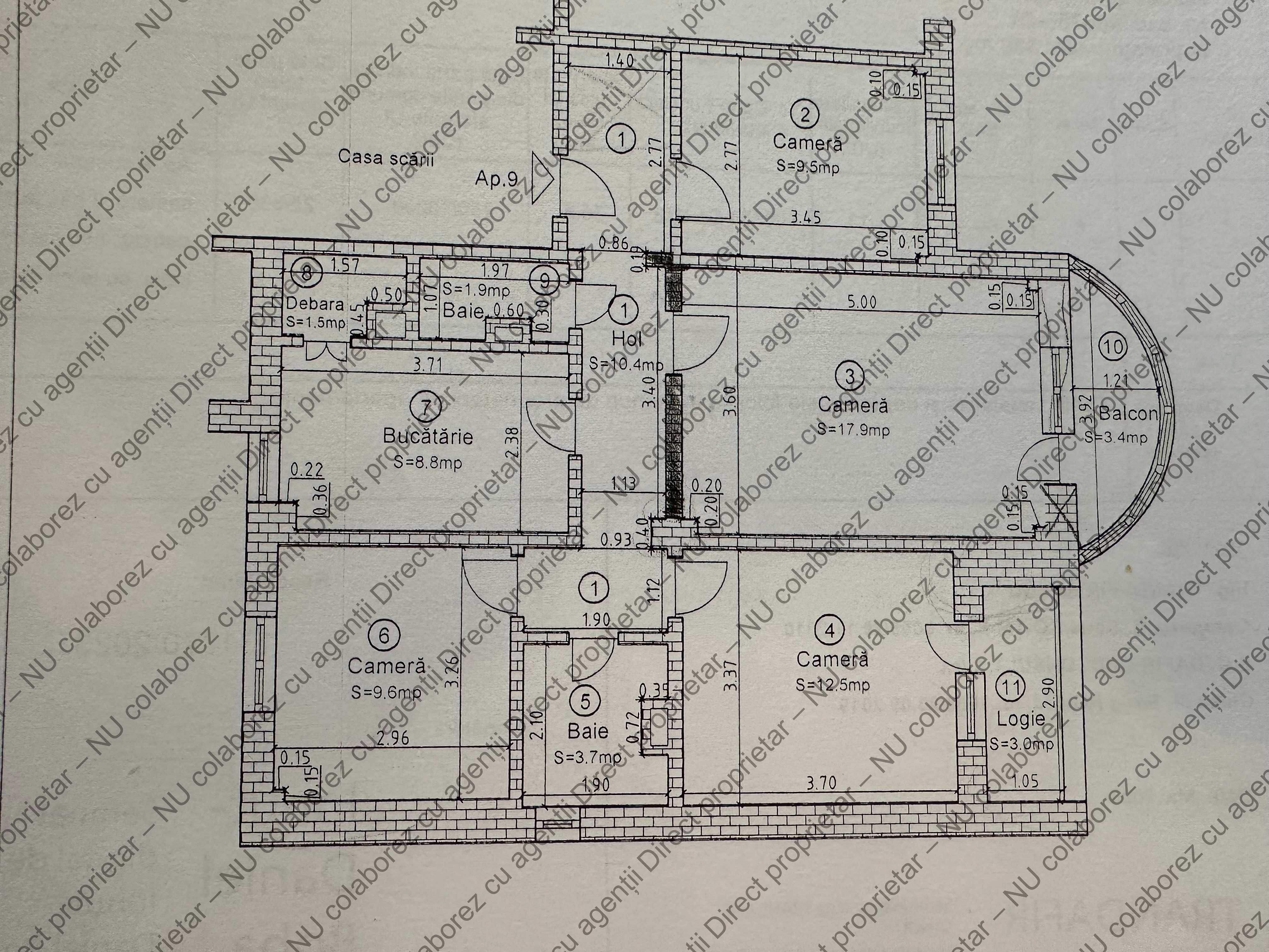 4 camere 80 mp Lipovei – mobilat/utilat – direct proprietar