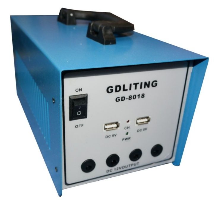 Panou solar 20w invertor priza 220v 100w 3 becuri alimentare TV