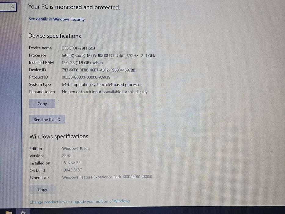 Laptop Asus X512F, I5-10210U, 12gb Ram, SSD M.2 256GB