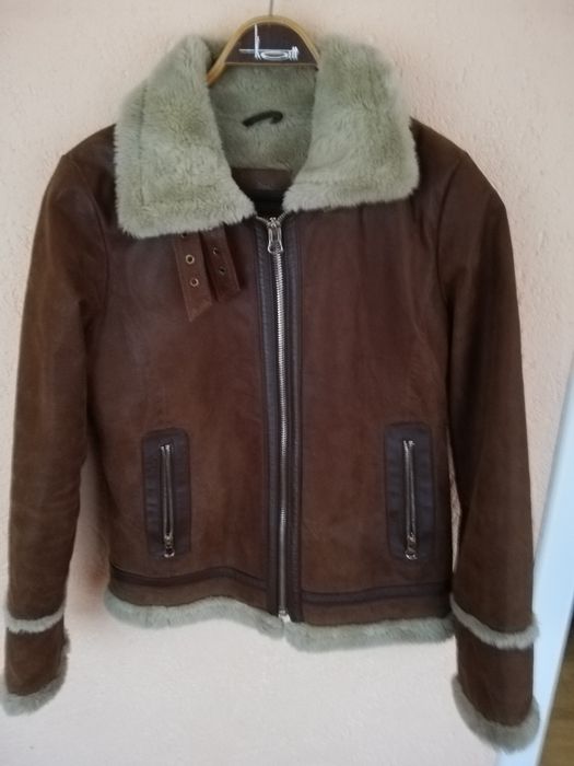 Geaca piele damă Cortefield M cu blana