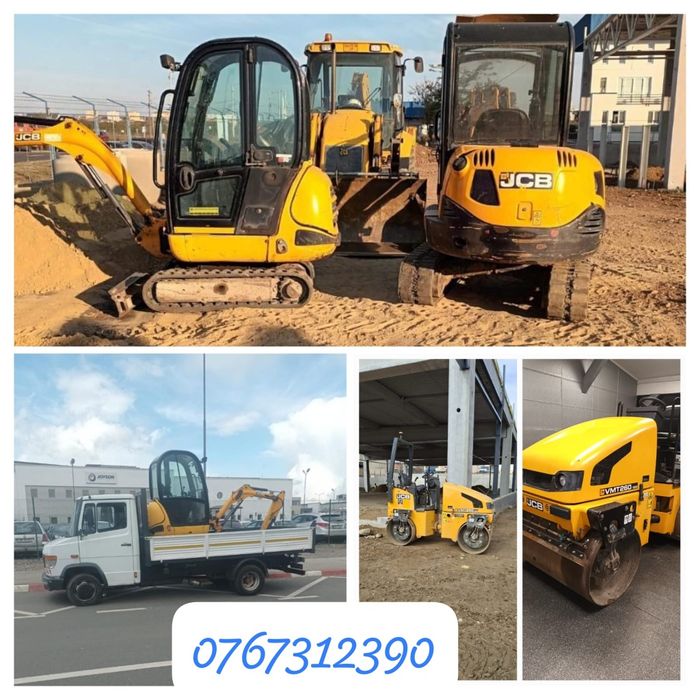 Inchiriez miniexcavator  buldo  cilindru