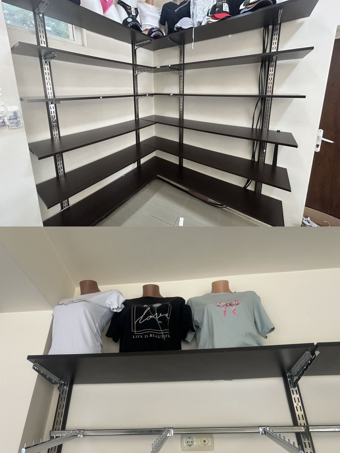 Оборудване за магазин за дрехи-щендери, манекени, закачалки, рафтове