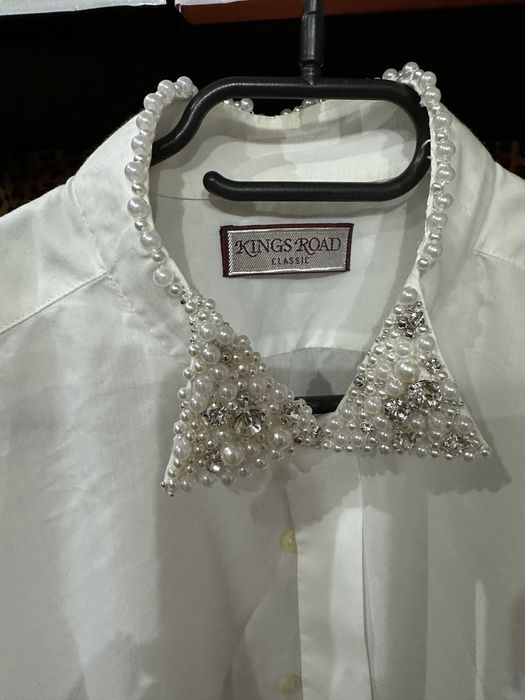 Camasa over size dama , lucrat manual pietre