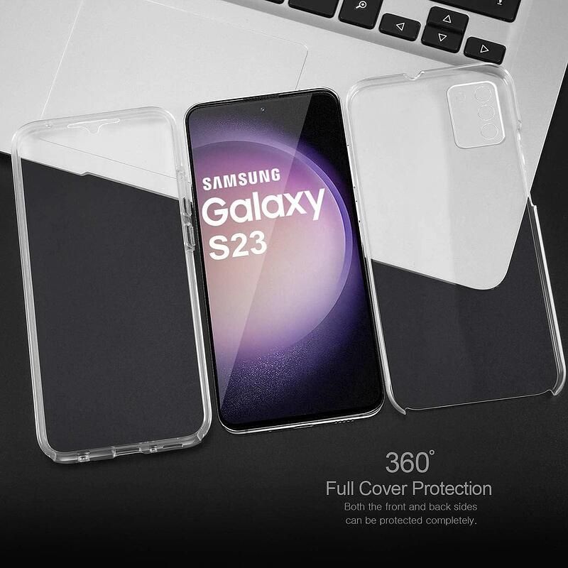 Прозрачен 360 Градуса Кейс за Samsung Galaxy S23 FE / S23 S23+ Ultra