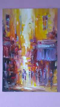 Маслена картина,"Светлините на града"