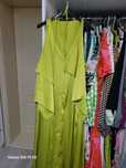 Rochie satin verde galbui s/m