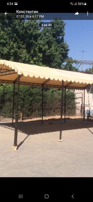 Устанавливаю навесы из баннера