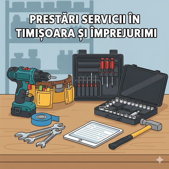 Prestări Servicii Timișoara(împrejurimi )– Reparații, montaj și întreț