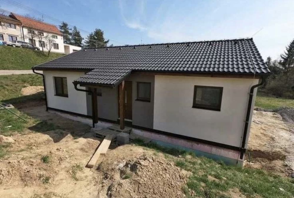 Case din lemn și structura metalică
