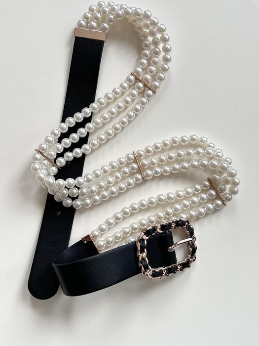 Ефектен колан с перли